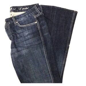 7 For All Mankind Dark Blue Boot Cut Jeans